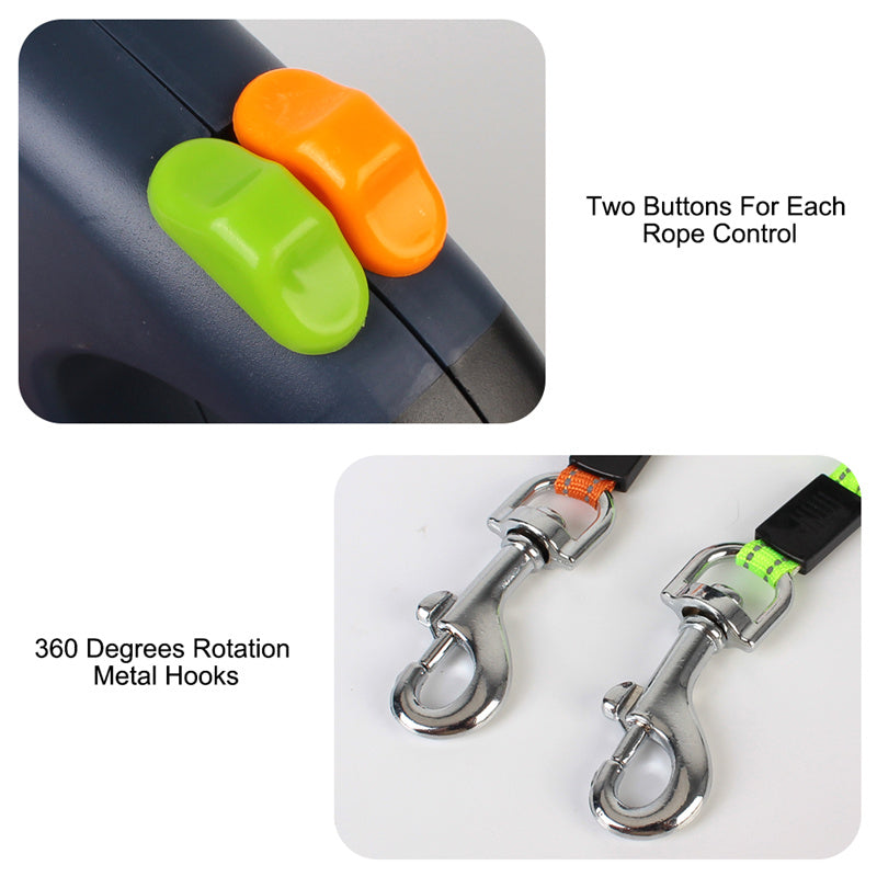 DoubleWalk™ LED Dual Dog Leash